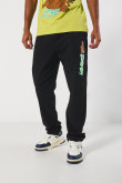 Pantalón jogger negro con diseño de Scooby-Doo y bota recta