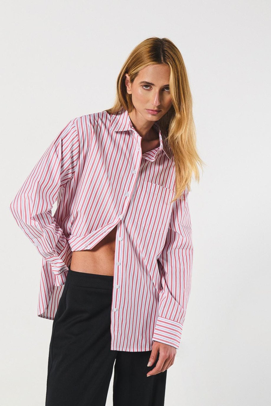 BLUSA  CAMISERA OVERSIZE MANGA LARGA