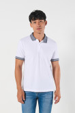 Camiseta Polo unicolor con cuello y puños tejido