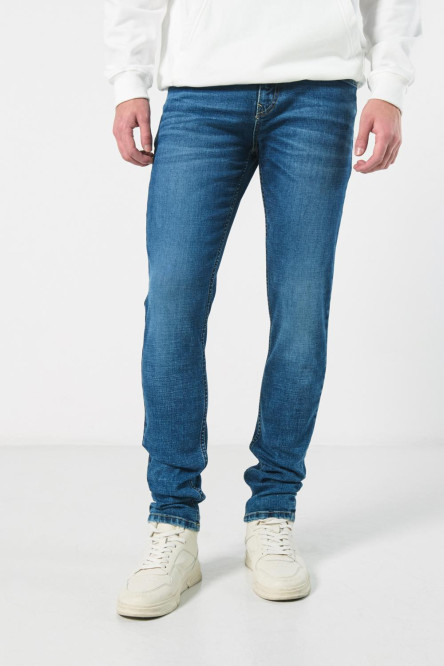 Jean tiro bajo skinny azul con bolsillos y ajuste ceñido