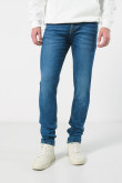 Jean tiro bajo skinny azul con bolsillos y ajuste ceñido