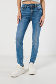 Jean jegging azul claro con tiro alto y ajuste ceñido