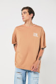 Camiseta Oversize para hombre con estampado en frente y espalda