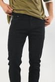 Jean skinny ajustado negro con tiro bajo y bolsillos