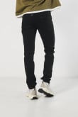 Jean skinny ajustado negro con tiro bajo y bolsillos