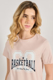 Camiseta manga corta de estampado de Basketball 68