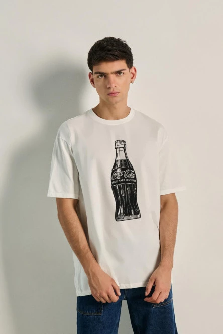 Camiseta oversize manga corta de Coca Cola