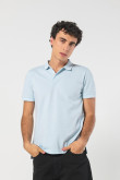 Camiseta Polo unicolor con cuello y puños tejido