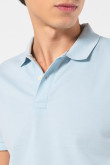 Camiseta Polo unicolor con cuello y puños tejido