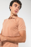 Camiseta Polo unicolor con cuello y puños tejido