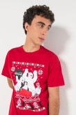 Camiseta manga corta con estampado en frente de Coca-cola.