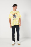 Camiseta tie dye amarilla oversize de Tom y Jerry