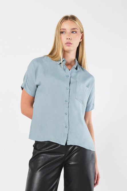 BLUSA KOAJ CAMISERO HOMBRO RODADO