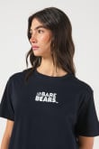 Camiseta unicolor para mujer manga corta estampada en frente y espalda de Escandalosos