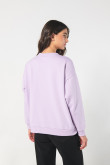 Buzo cuello redondo unicolor para mujer fit oversize