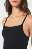 Vestido unicolor para mujer maxi sin mangass, en rib fit slim.