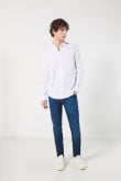 Camisa cuello neru manga larga en slim fit