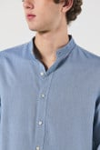 Camisa cuello neru manga larga en slim fit