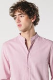 Camisa cuello neru manga larga en slim fit