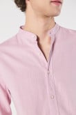 Camisa cuello neru manga larga en slim fit