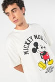 Camiseta crema oversize de Goofy con cuello redondo