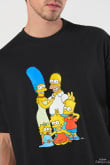 Camiseta manga corta con estampado en frente de Los Simpsons