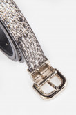 Cinturon estampado-reversible hebilla metalica