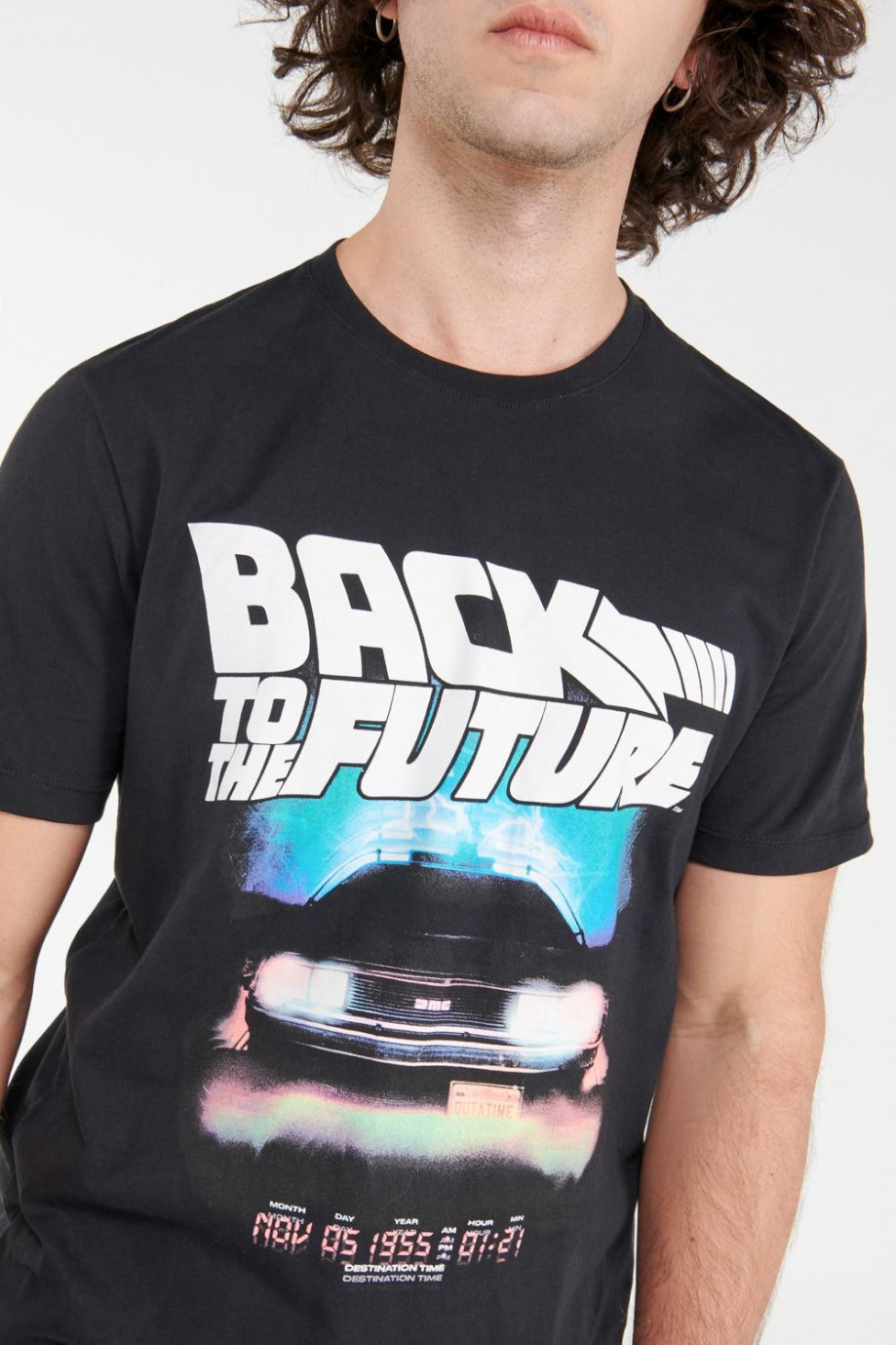 Camiseta manga corta, estampado de Volver al Futuro.