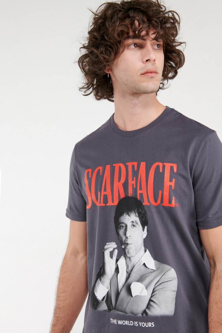 Camiseta manga corta, estampado de Scarface.