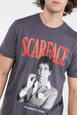 Camiseta manga corta, estampado de Scarface.