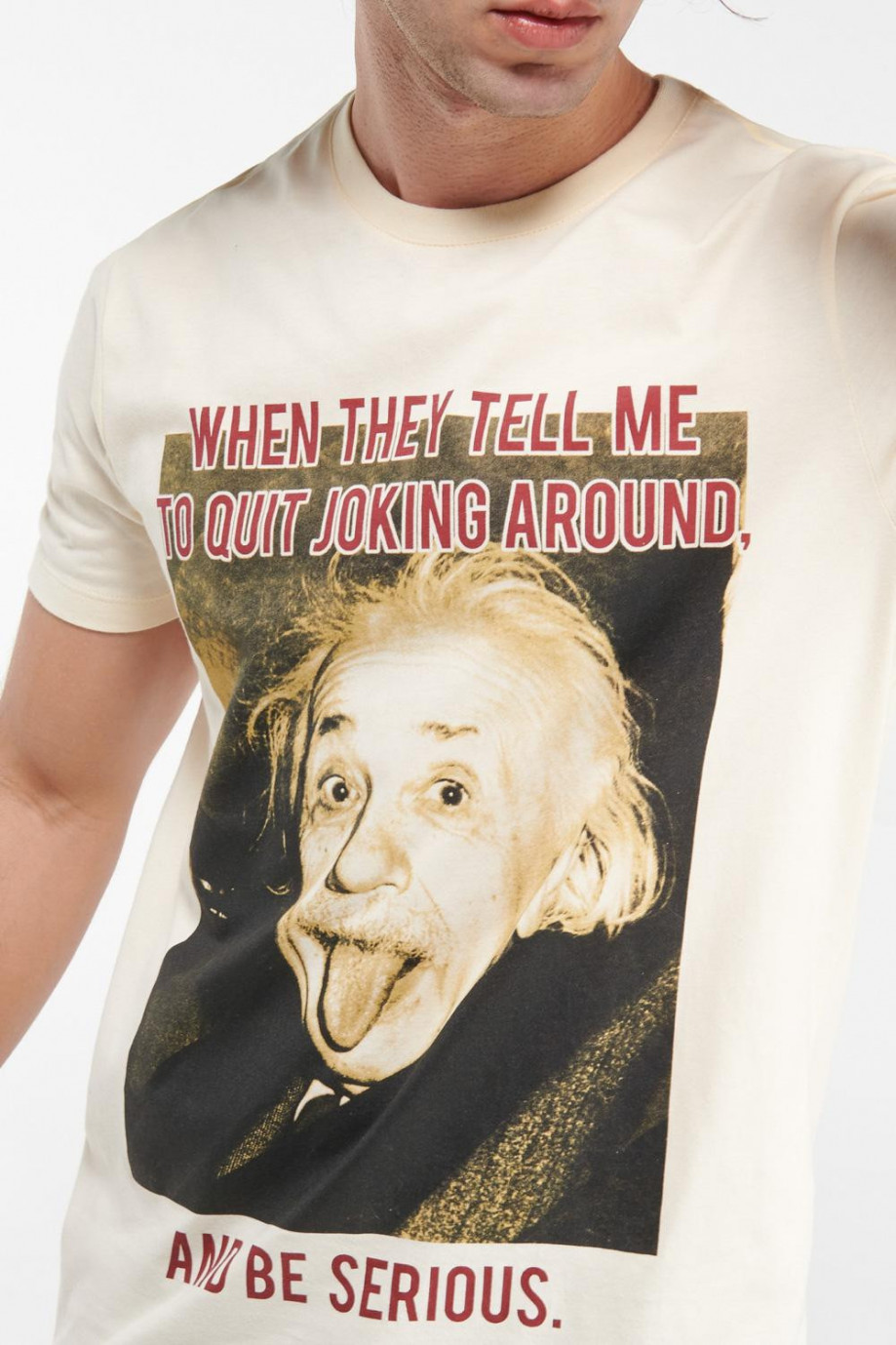 Camiseta manga corta, estampado de Albert Einstein