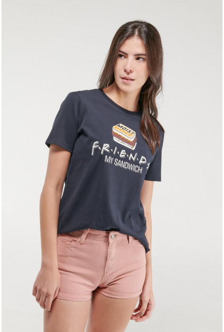 Camiseta manga corta, estampado de Friends.