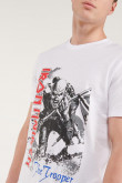 Camiseta manga corta, estampado de Iron Maiden.