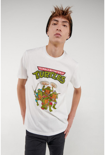 Camiseta manga corta estampado de Tortugas Ninja-