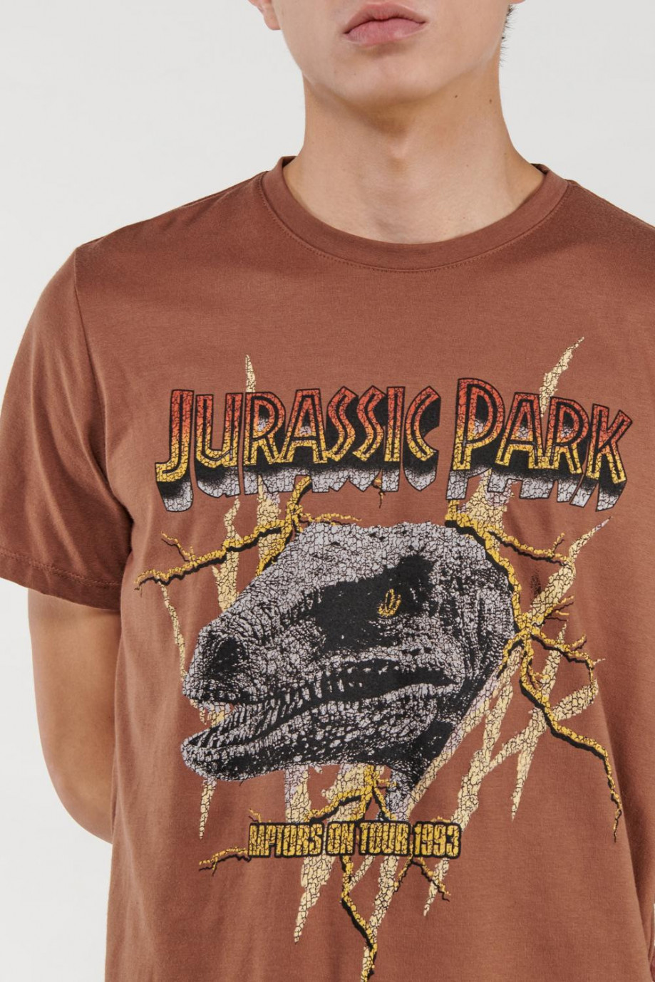 Camiseta manga corta, estampado de Jurassic Park.