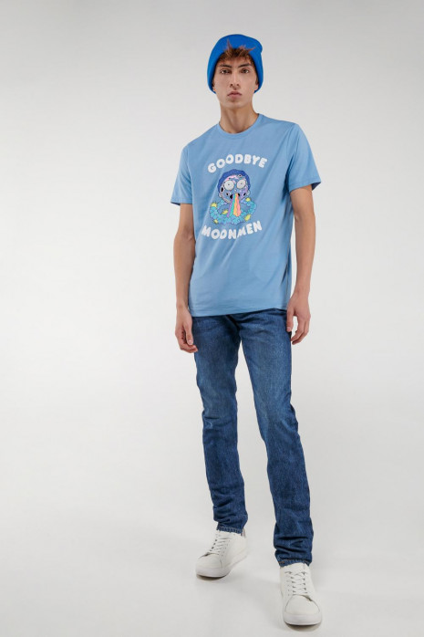 Camiseta,con estampado en frente,de Rick & Morty