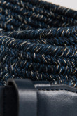 Cinturón trenzado textil, hebilla metálica