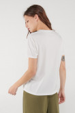 Camiseta crema claro manga corta con estampado de CatDog