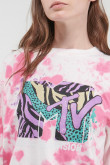 Buzo Tie dye, estampado de MTV.