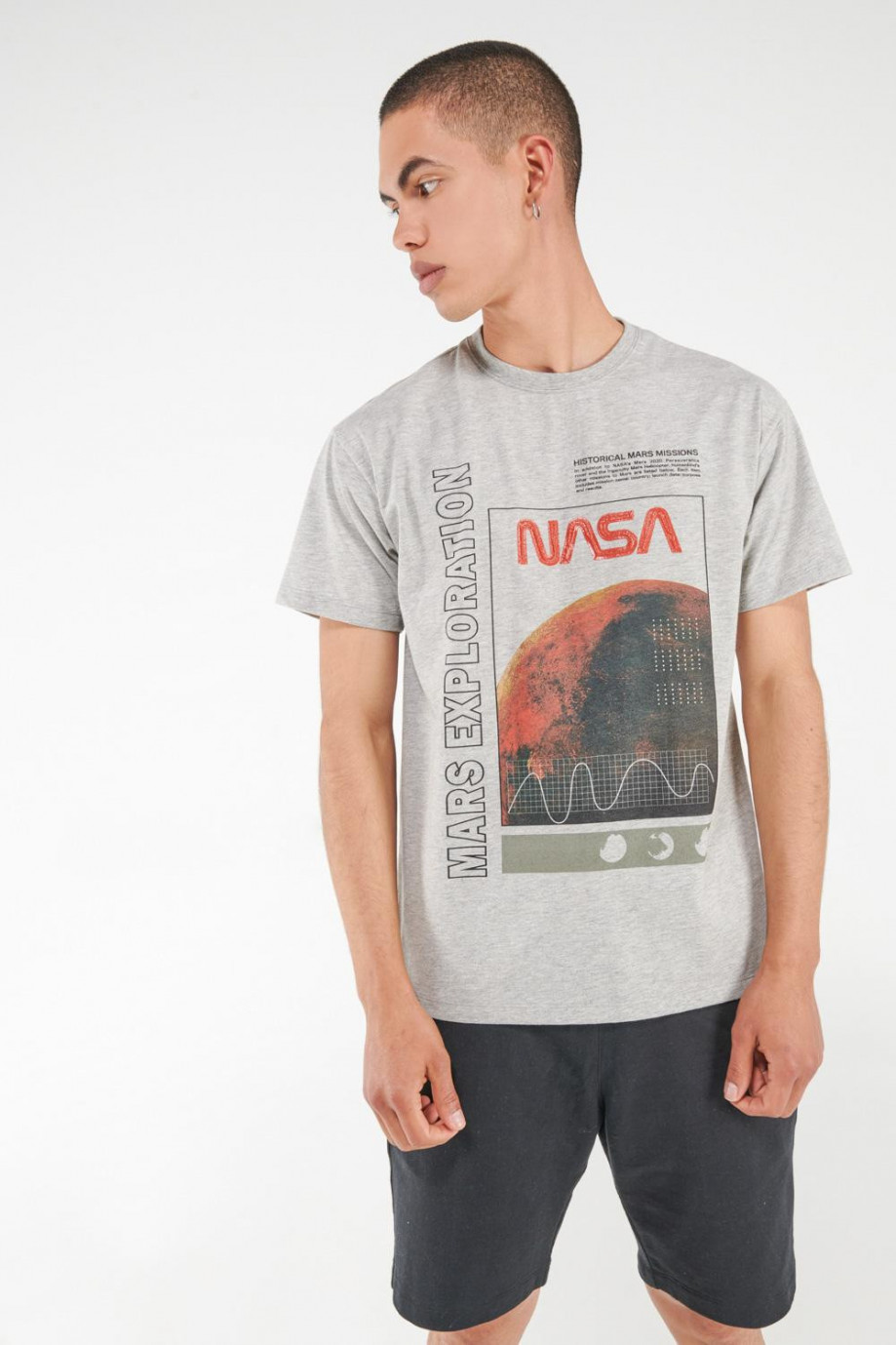 Camiseta manga corta, estampado NASA