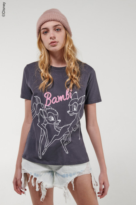 Camiseta manga corta estampada de Bambi.