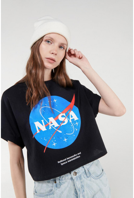 Camiseta manga incluida corta, estampada de NASA,