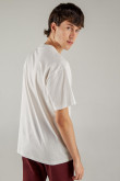Camiseta crema clara manga corta con diseño college de Harvard