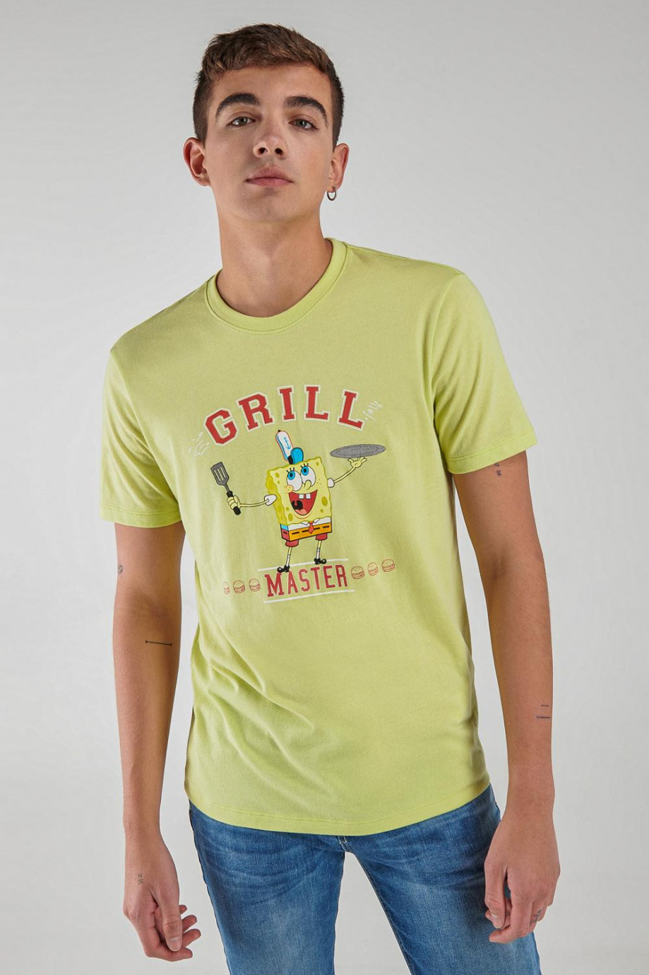 Camiseta manga corta estampado de Bob Esponja