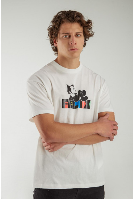 Camiseta manga corta estampada de Felix el Gato.