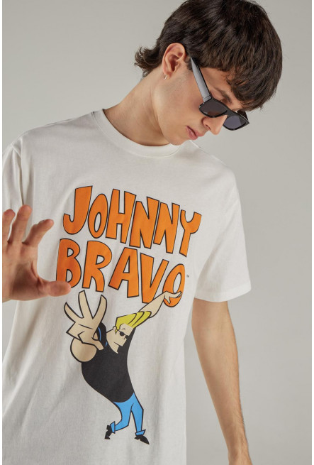Camiseta manga corta estampado de Johnny Bravo.
